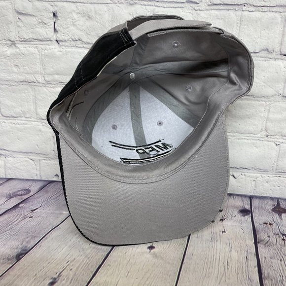 Vintage Hat Cap Strap Back Gray Black MFP Mohawk Propane Embroidered Logo 90s - Picture 8 of 10